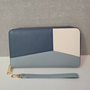 CLUCI Women's Large PU Leather Zip Around Card Holder Organizer Wristlet Wallet